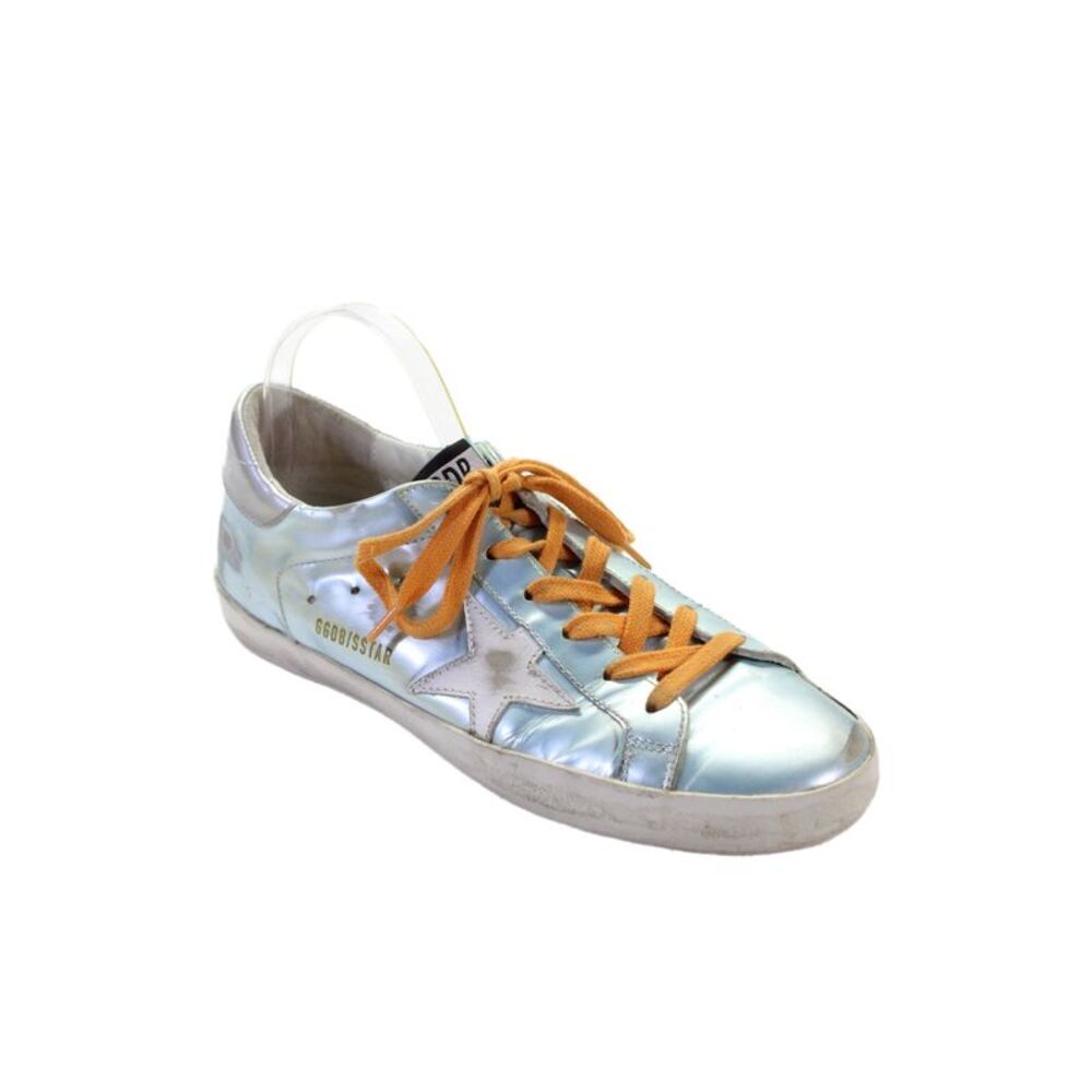 Golden Goose Deluxe Brand Womens Leather Superstar Sneaker Blue Size EUR 40